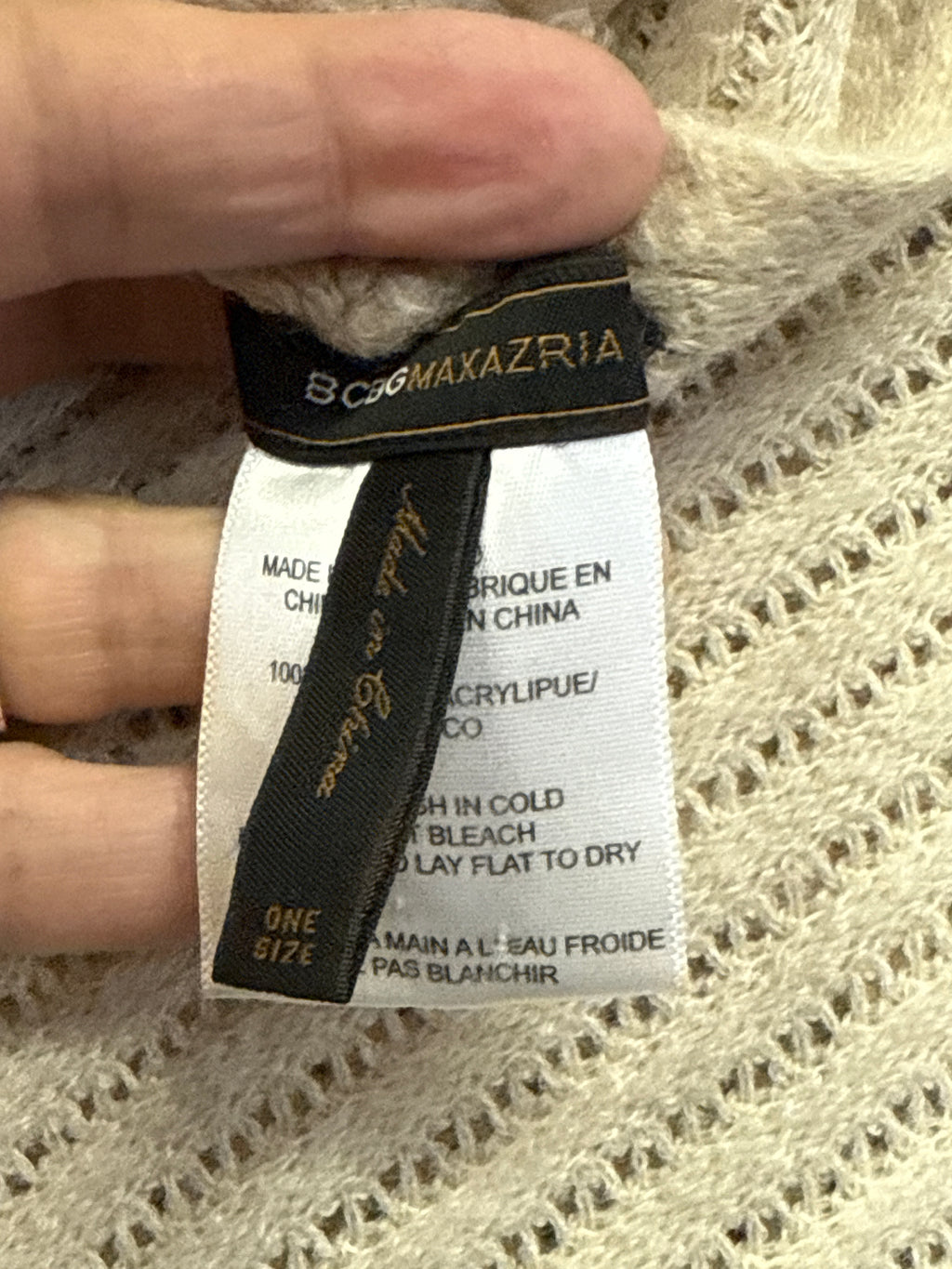 BCBG Ribbed Asym Poncho (org$118)