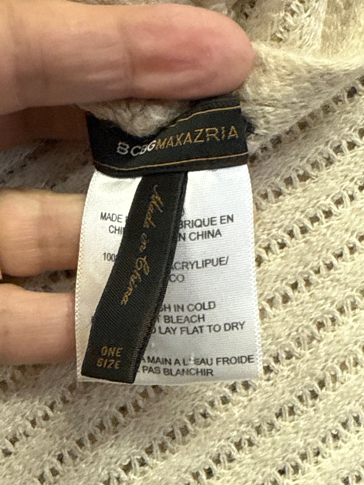 BCBG Ribbed Asym Poncho (org$118)