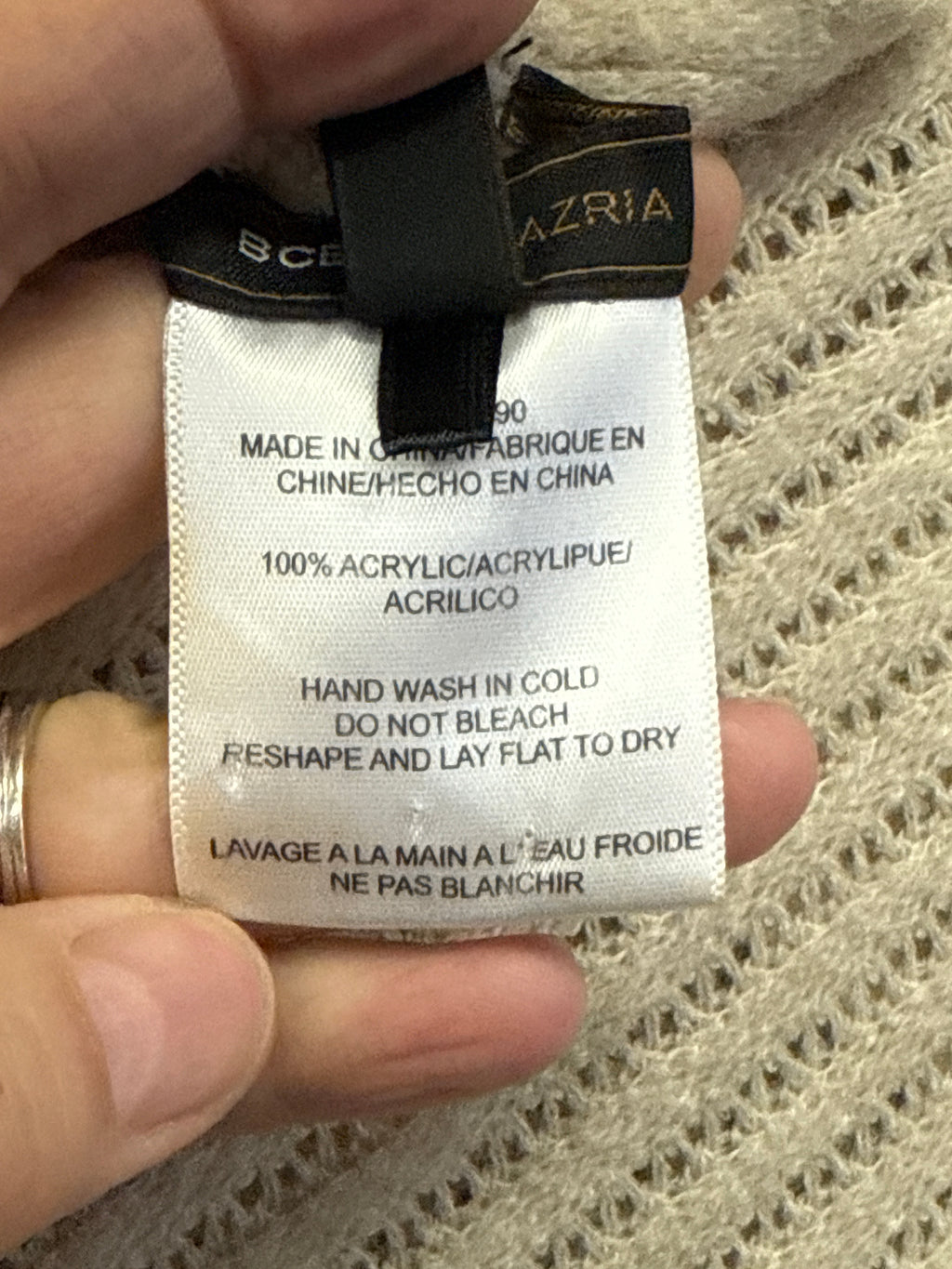 BCBG Ribbed Asym Poncho (org$118)