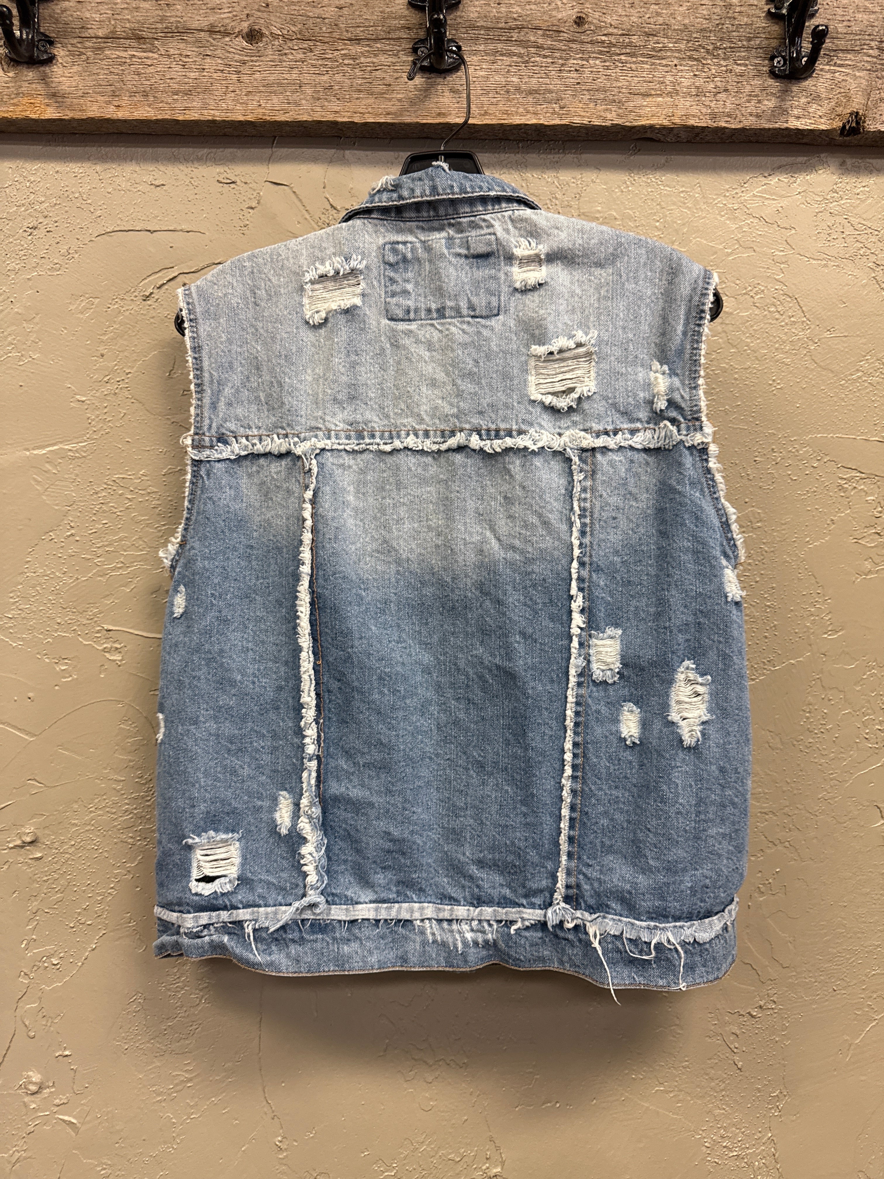 AVC DISTRESSED DENIM VEST
