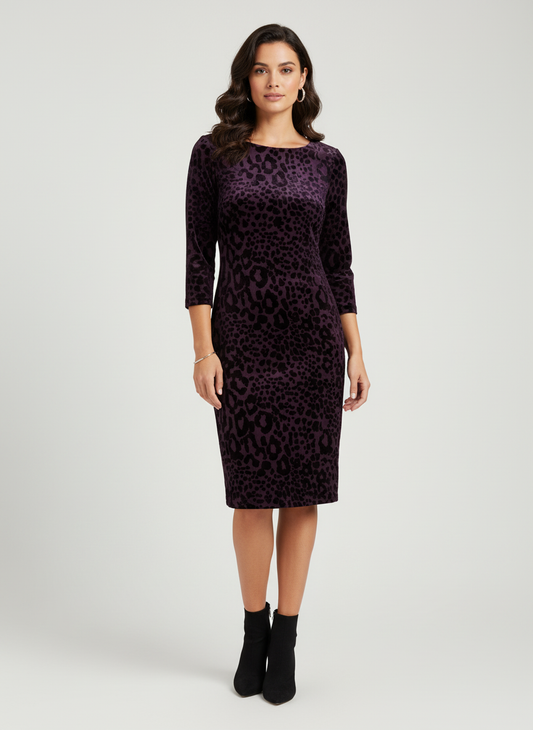 CACHE VELVET BURNOUT DRESS (org$168)