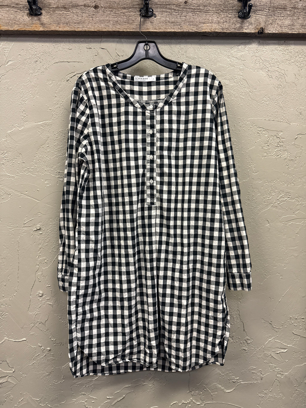 NWOT Stateside Check Shirt Dress