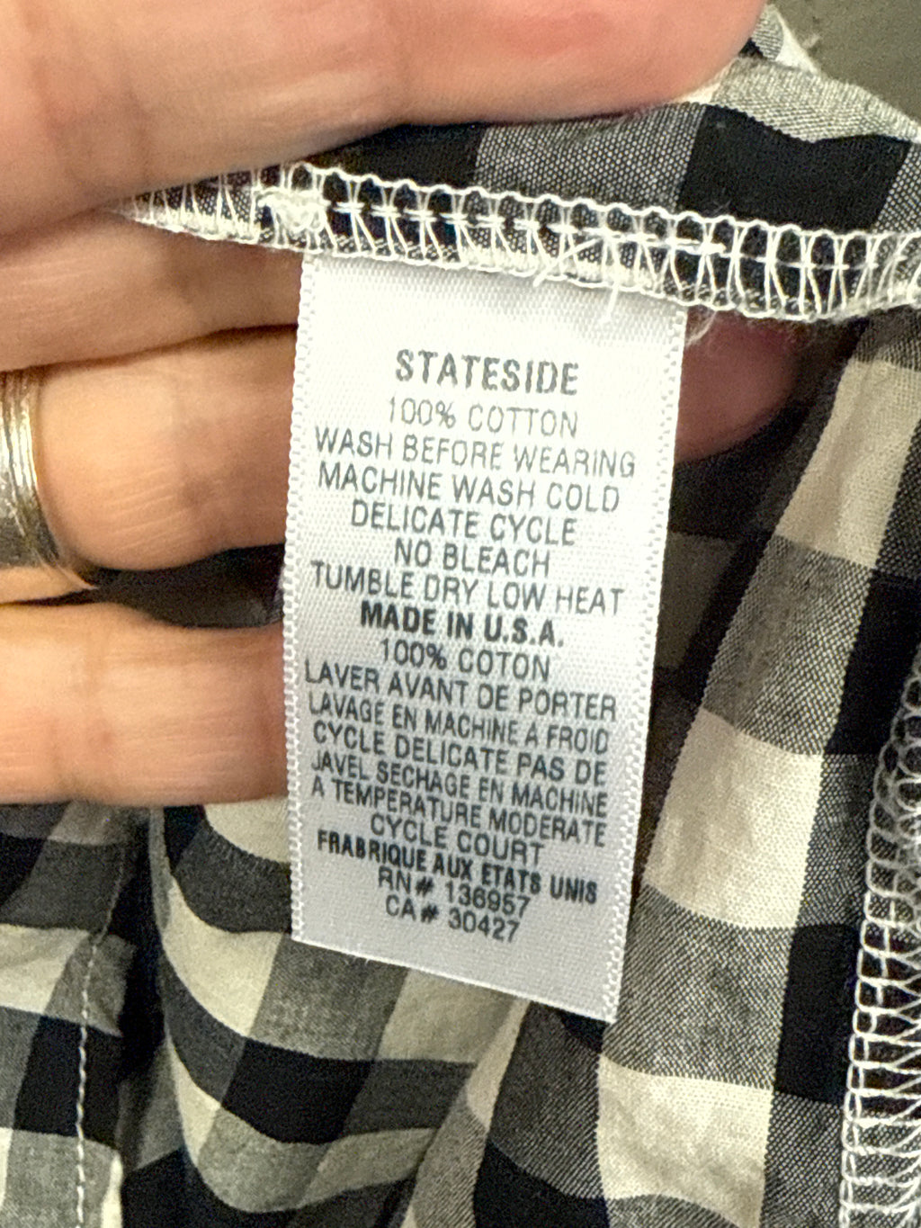 NWOT Stateside Check Shirt Dress