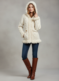 HOODED FULL ZIP SWEATER