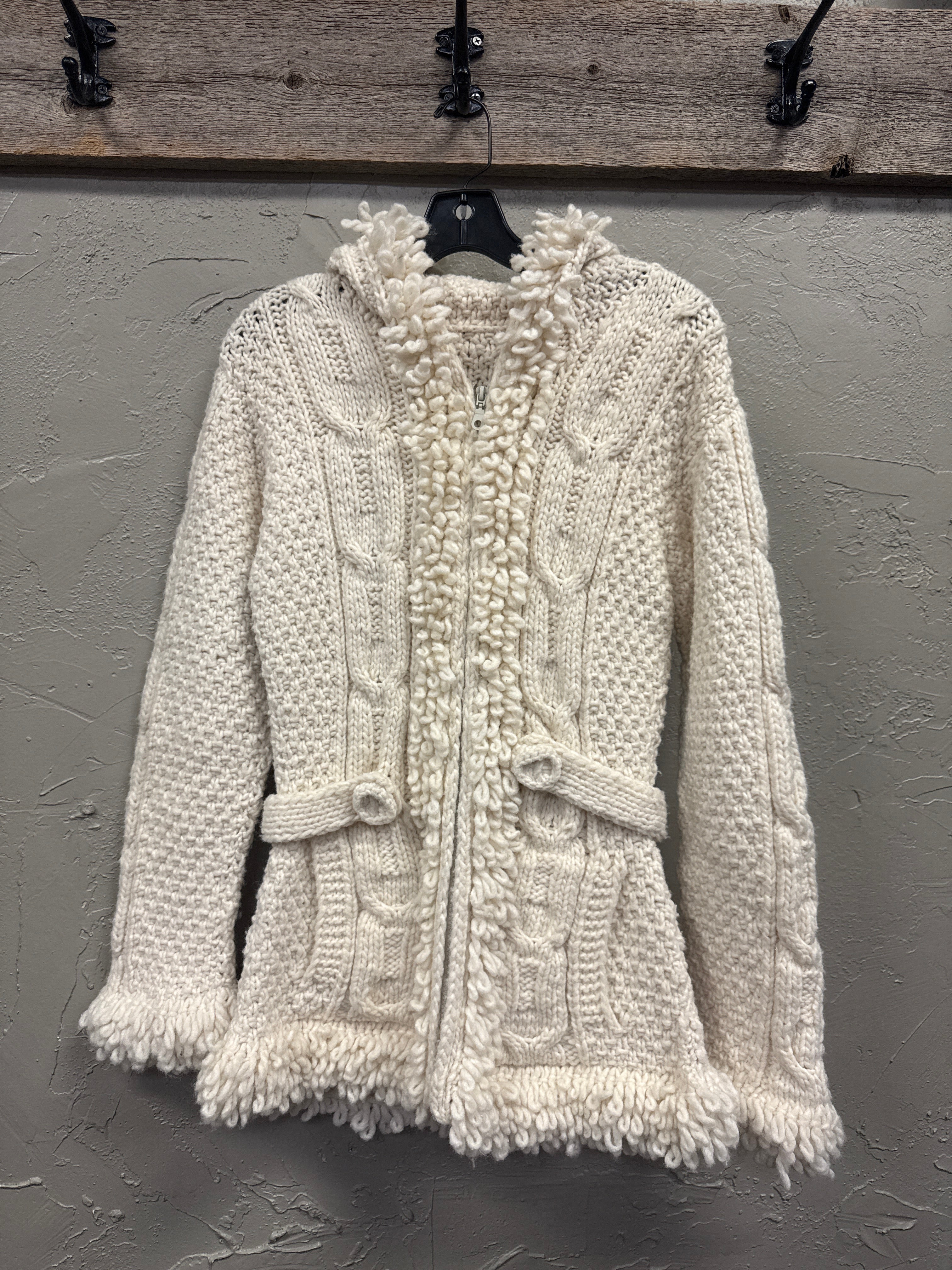 HOODED FULL ZIP SWEATER