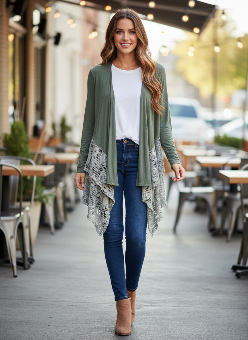 NWT One World Cascading Cardigans