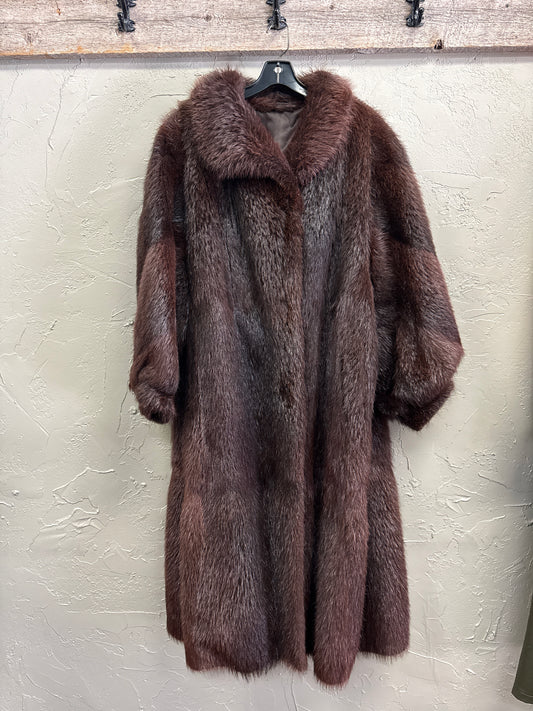 FULL LENGTH NUTRIA FUR COAT