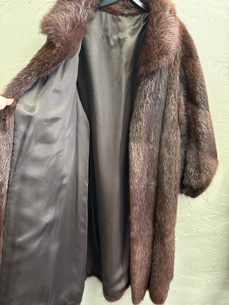 FULL LENGTH NUTRIA FUR COAT