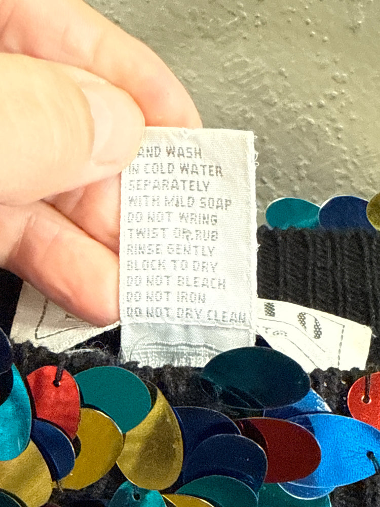 RARE VTG CONFETTI SEQUIN SWEATER