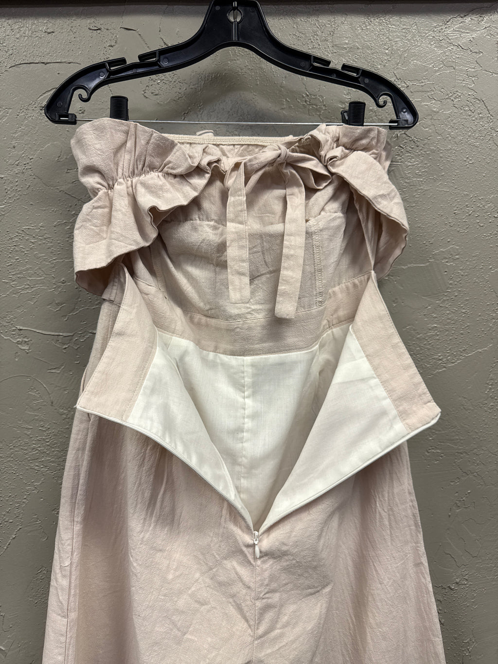 Strapless Ruffled Jumpsuit
