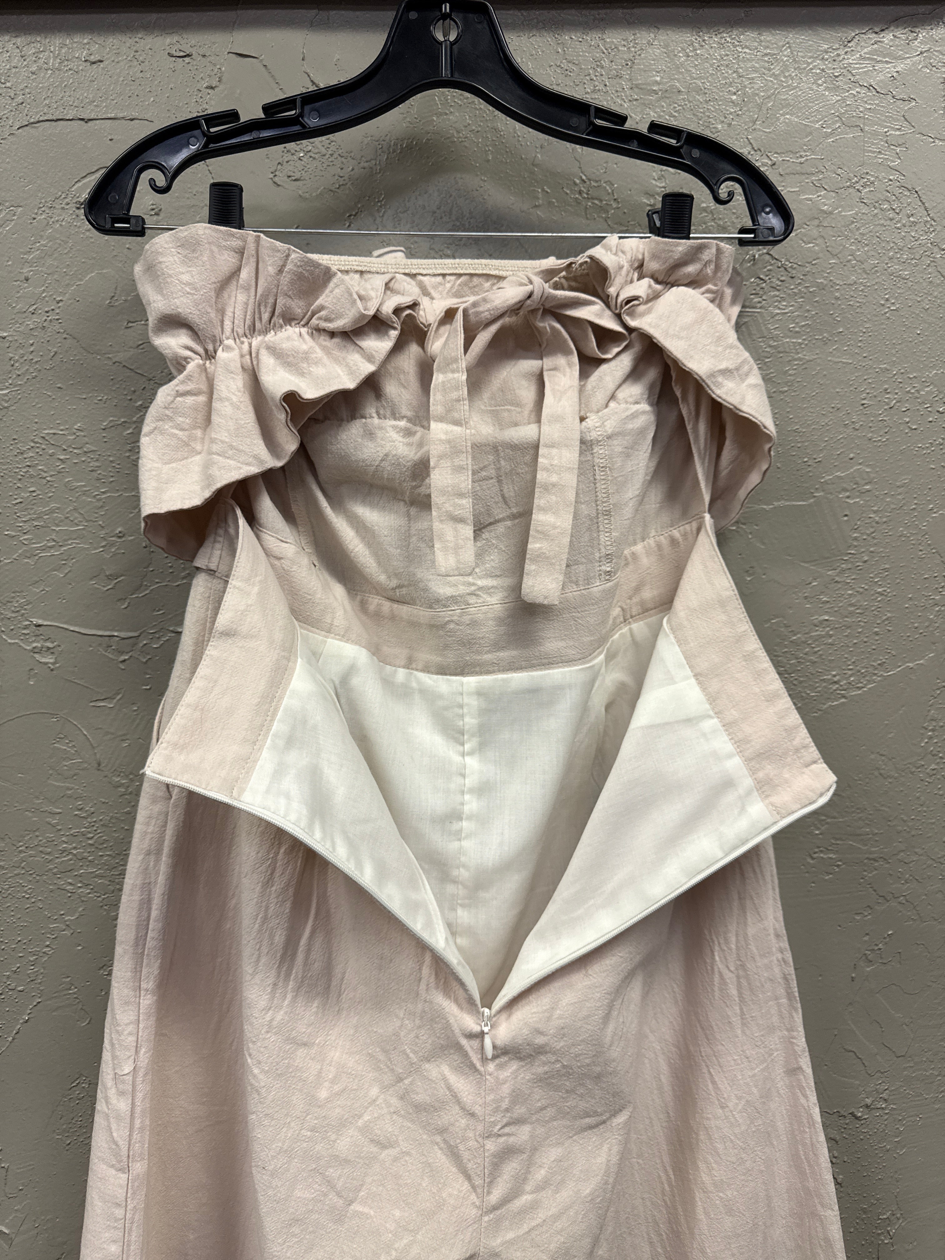 Strapless Ruffled Jumpsuit