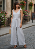 White Linen Jumpsuit