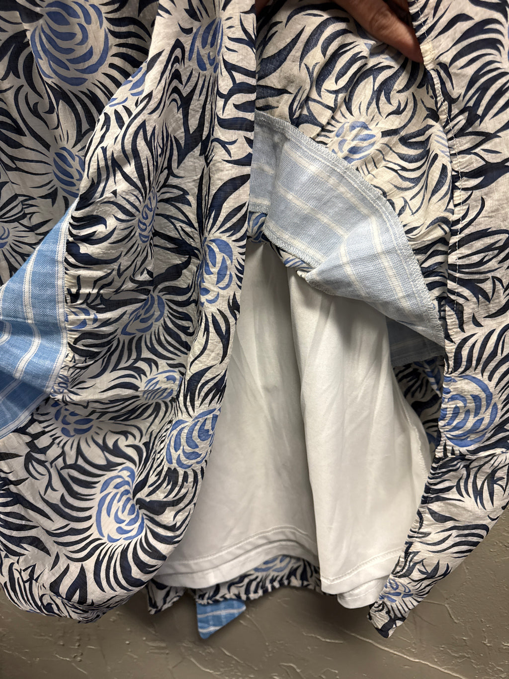 VOY FLORAL STRIPE MIDI DRESS (org$74)