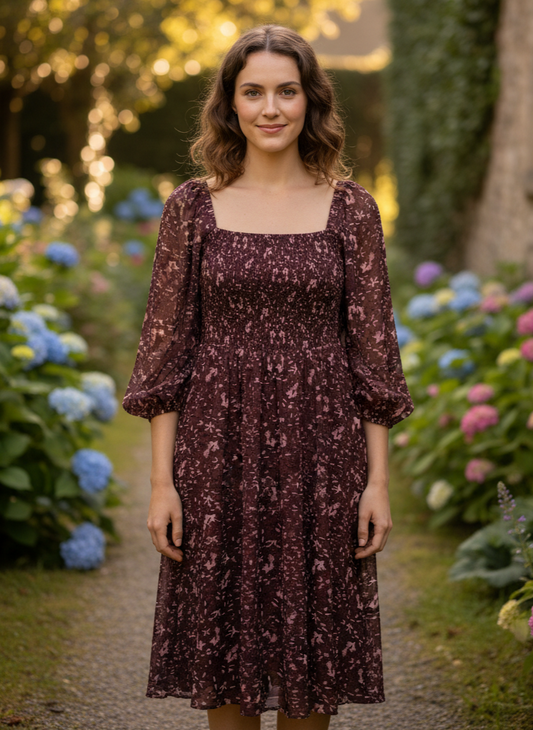 MADEWELL SMOCKED MIDI DRESS (org$138)