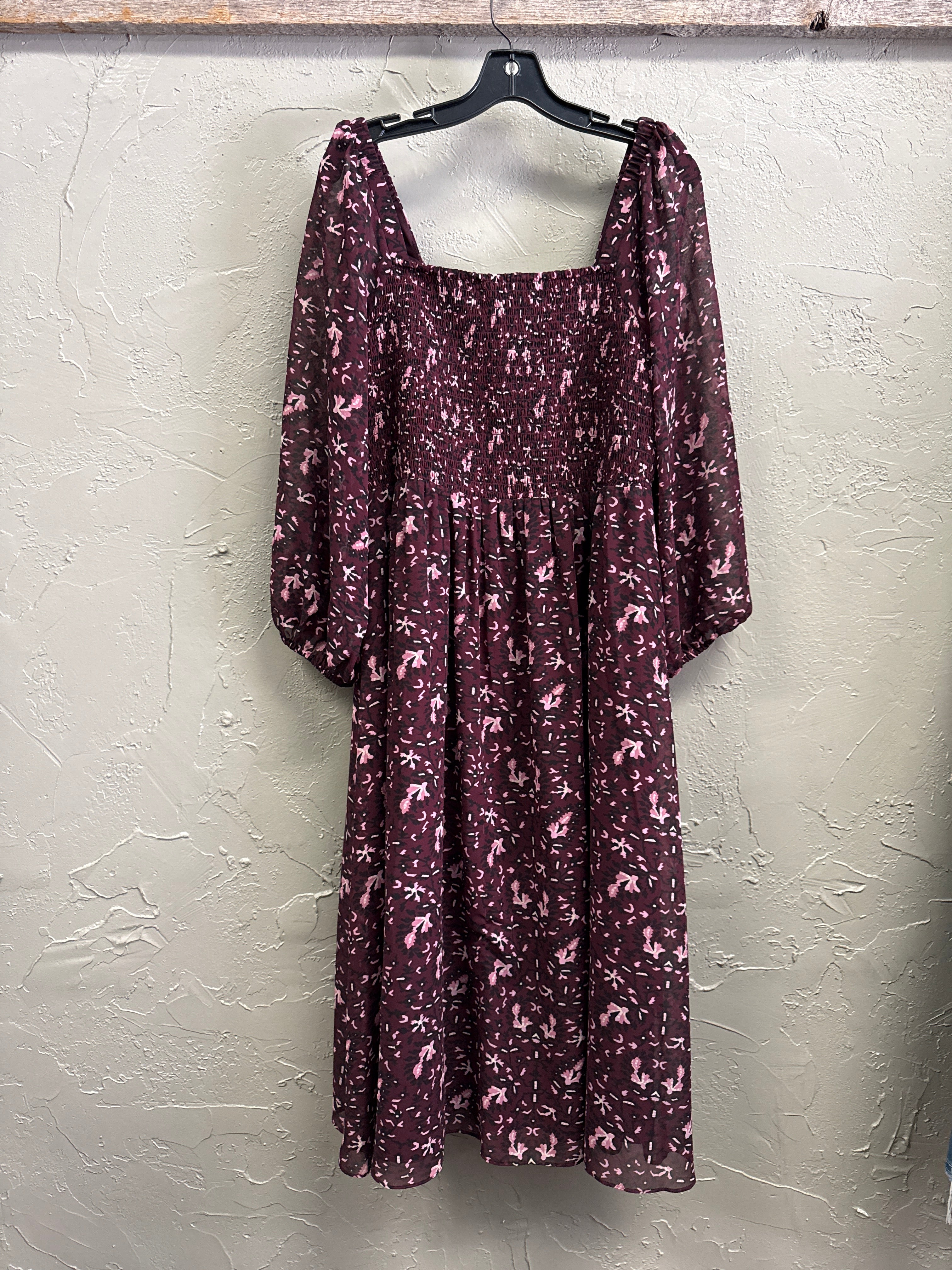 MADEWELL SMOCKED MIDI DRESS (org$138)