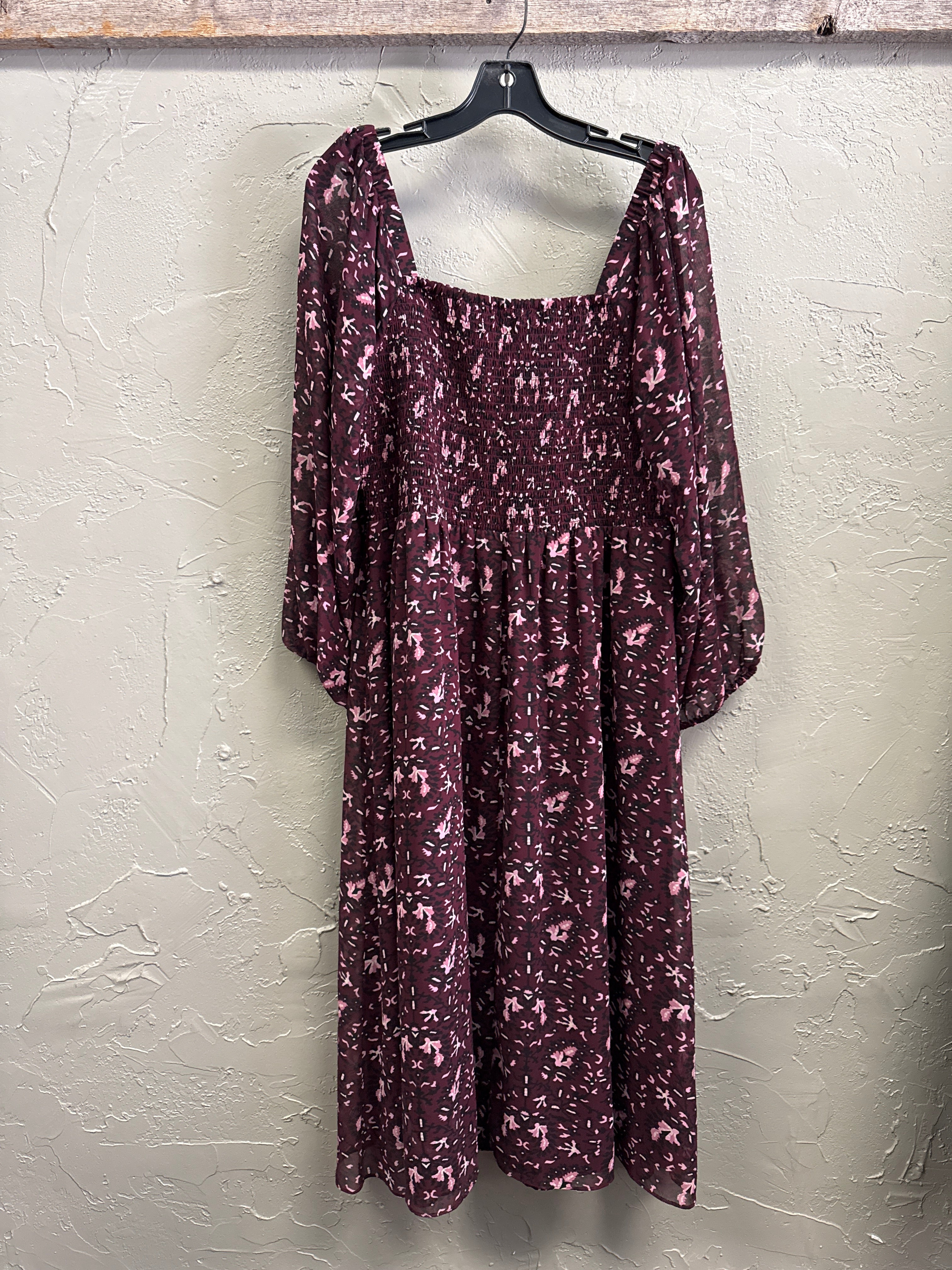 MADEWELL SMOCKED MIDI DRESS (org$138)