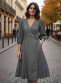 MADEWELL GINGHAM WRAP DRESS (org$118)