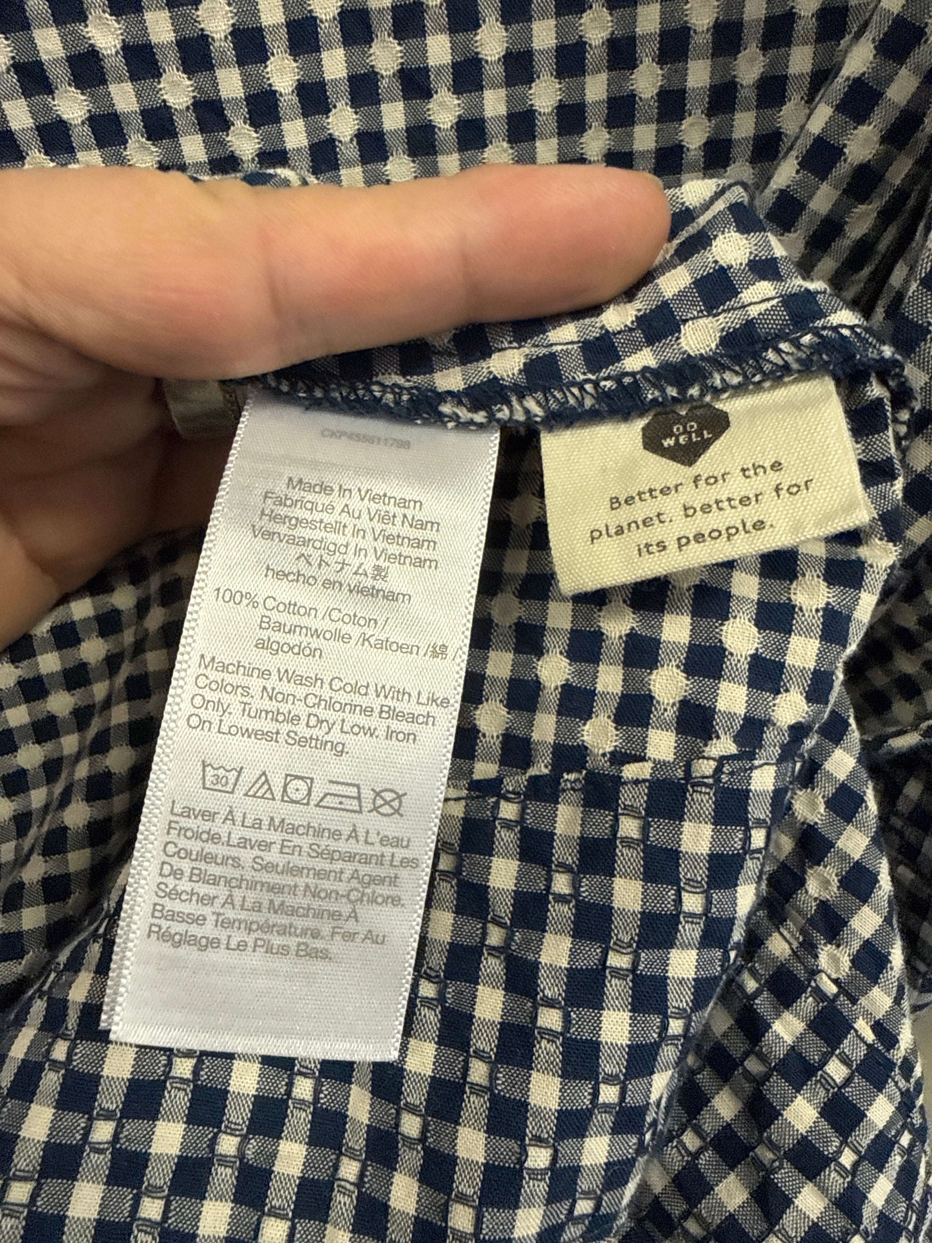 MADEWELL GINGHAM WRAP DRESS (org$118)