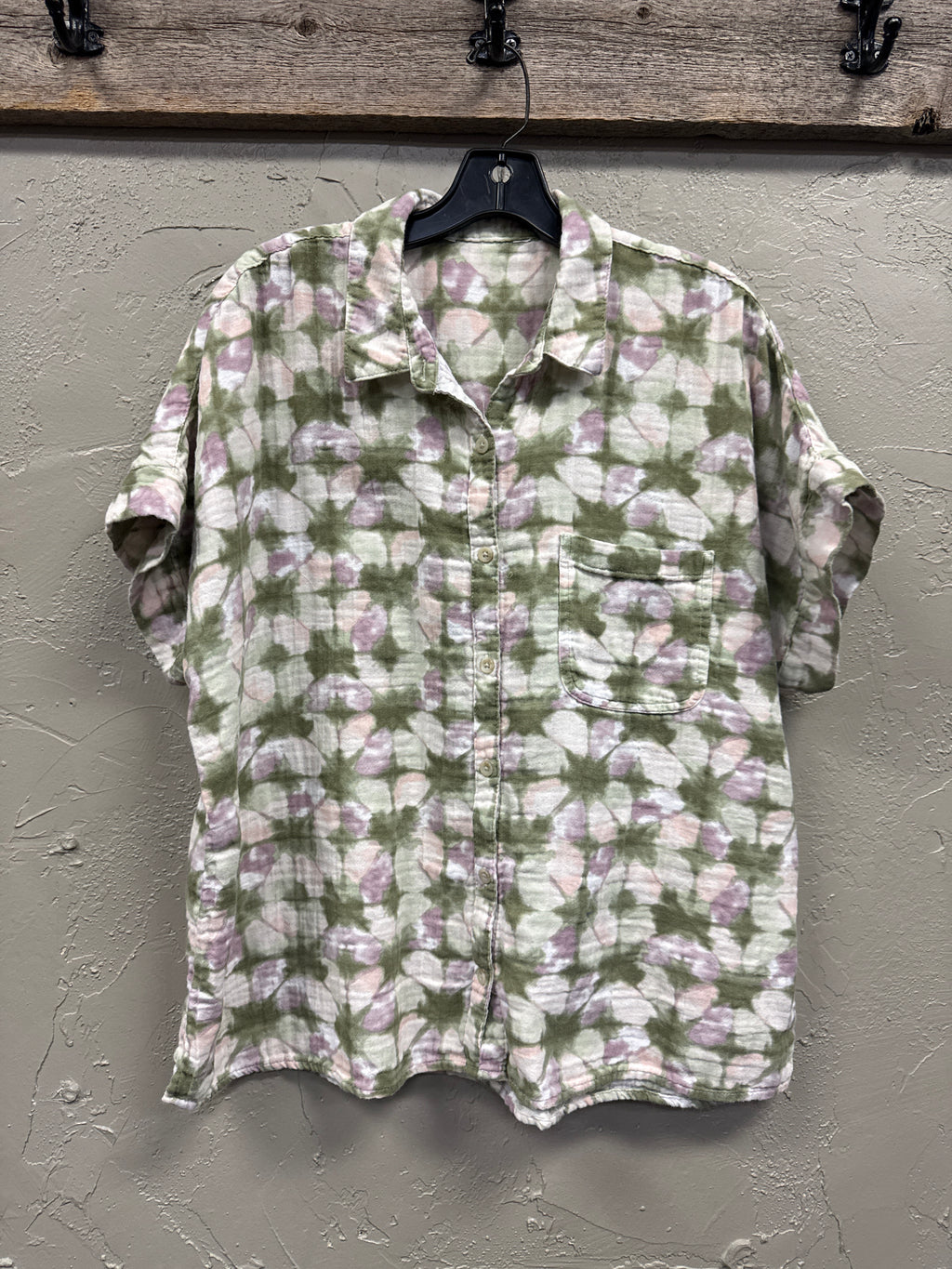 COTTON GAUZE SHORT SLEEVED SHIRT