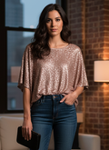 NWOT REBECCA MINKOFF SEQUIN TOP