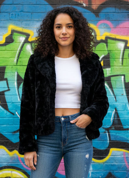 UNLISTED FAUX FUR JACKET