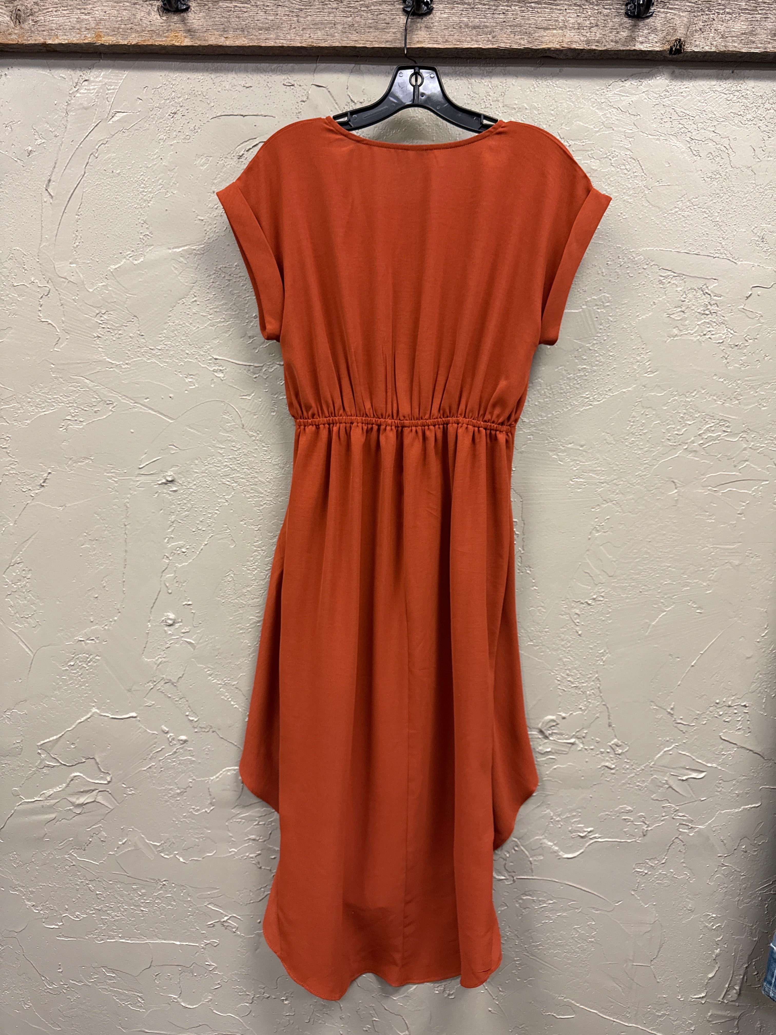 Ruffled Faux Wrap Dress