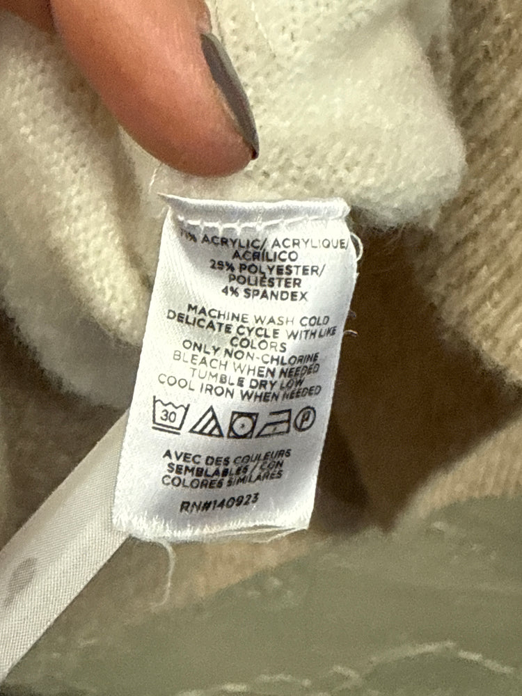 LOFT STRIPED V-NECK SWEATER