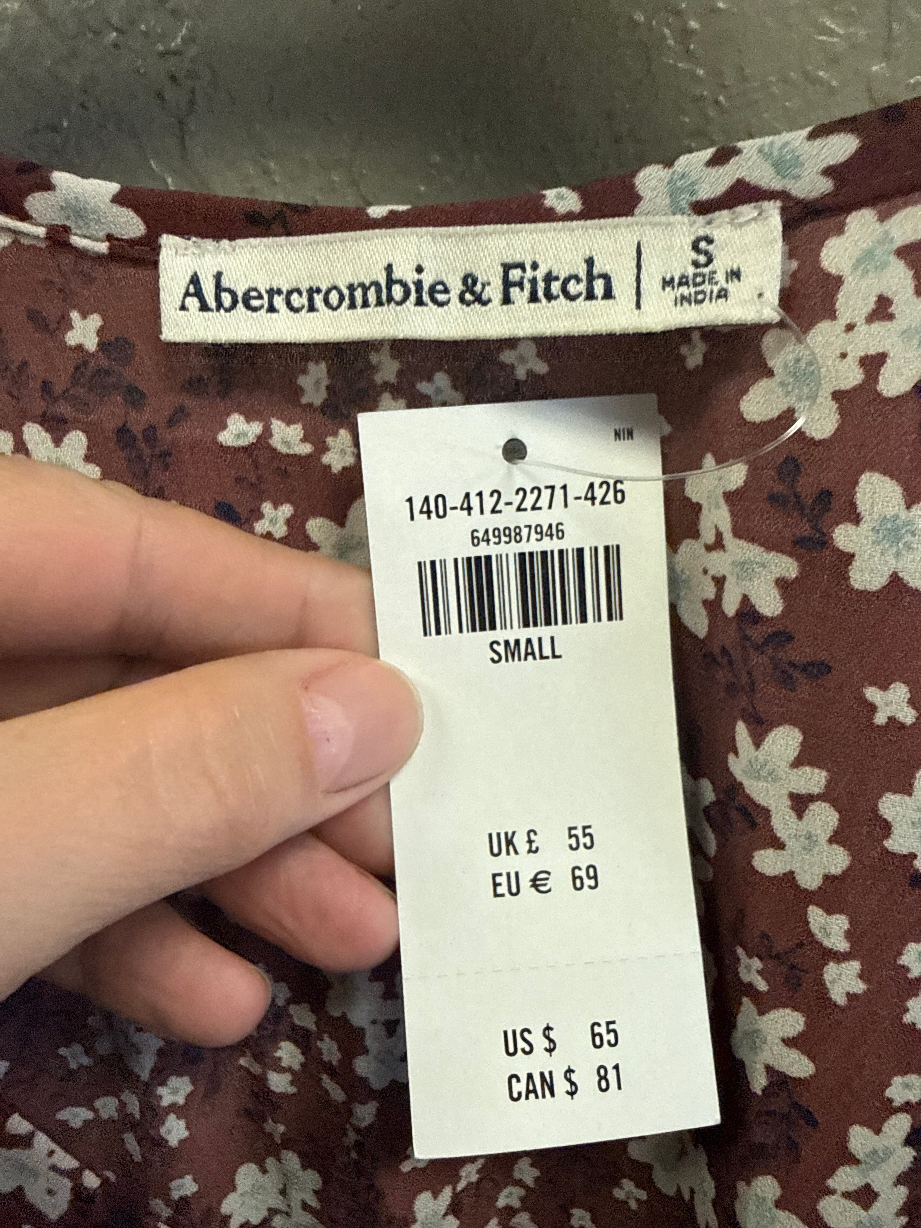 NWT Abercrombie Peasant Blouse (org$65)
