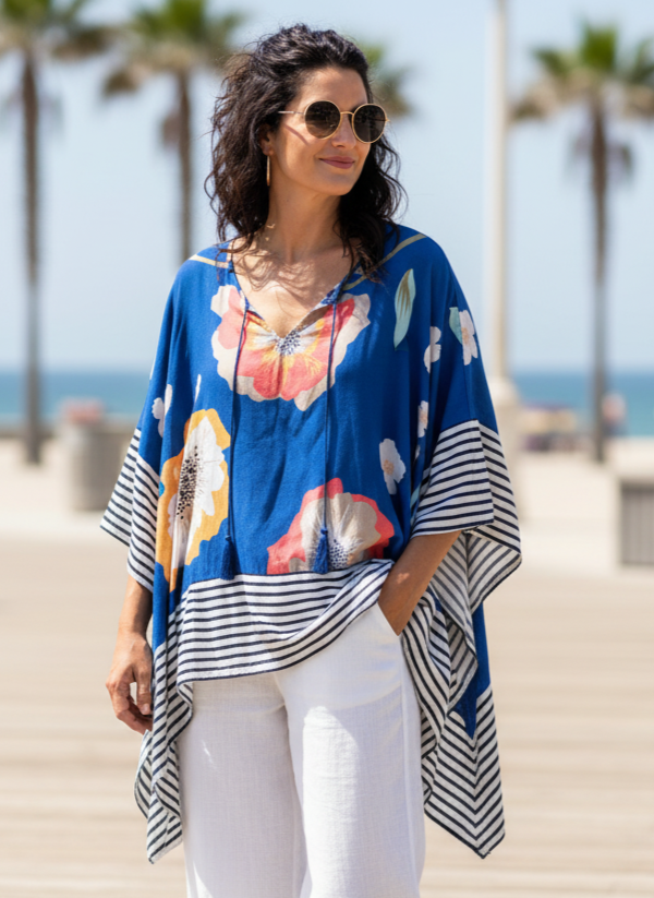 STYLUS FLORAL PONCHO
