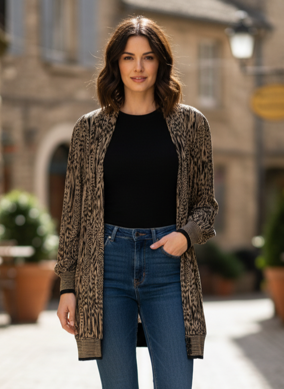 VTG 80's VIRGINIE LONG CARDIGAN