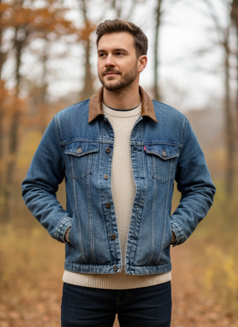 VTG WOOLRICH FLEECE LINED DENIM