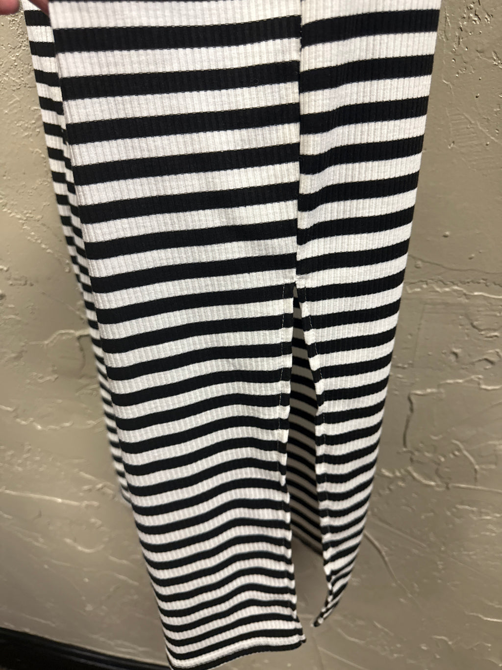 Crewneck Striped Midi Dress