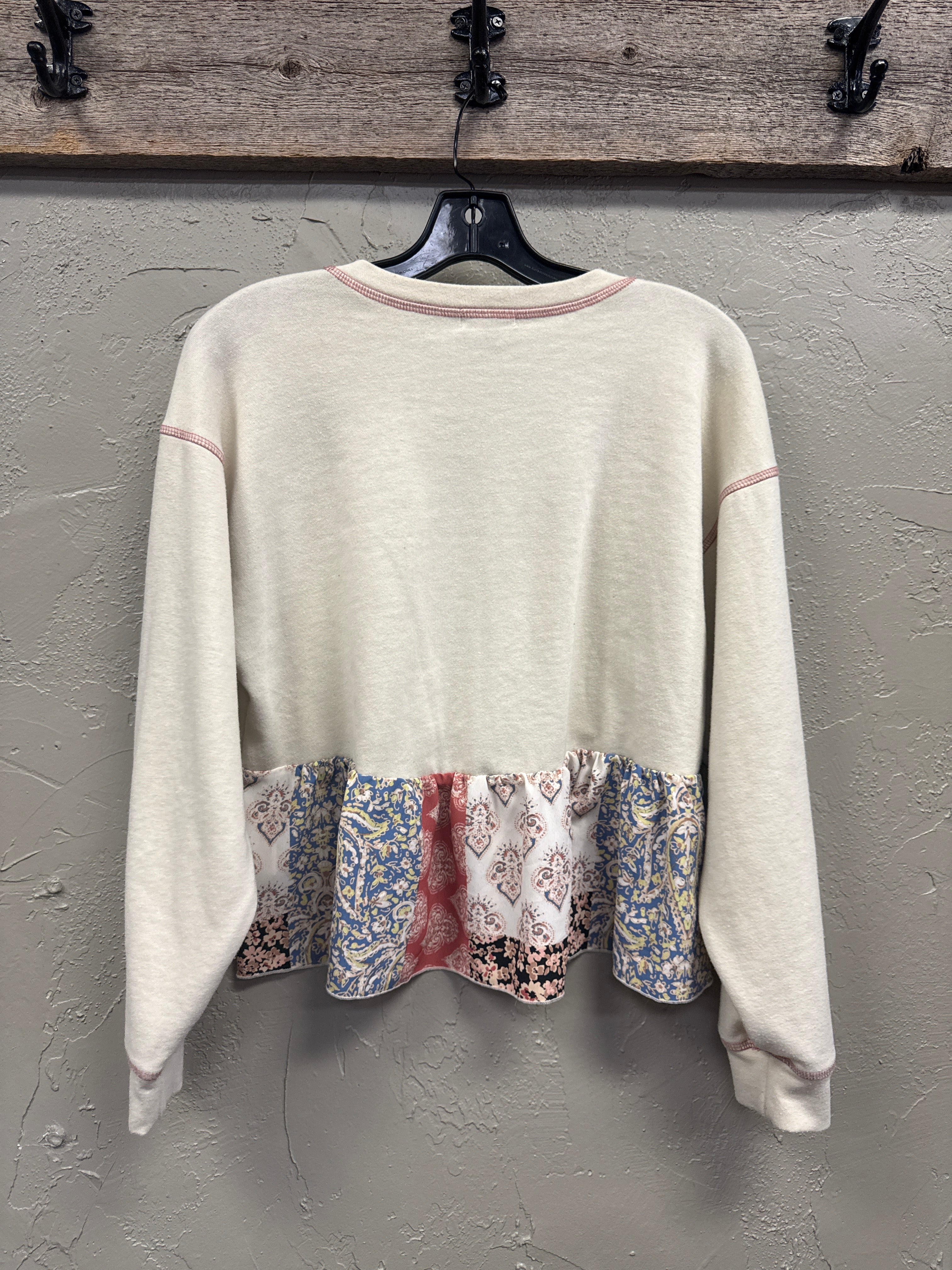 ORIGINALITY RUFFLED HEM PULLOVER