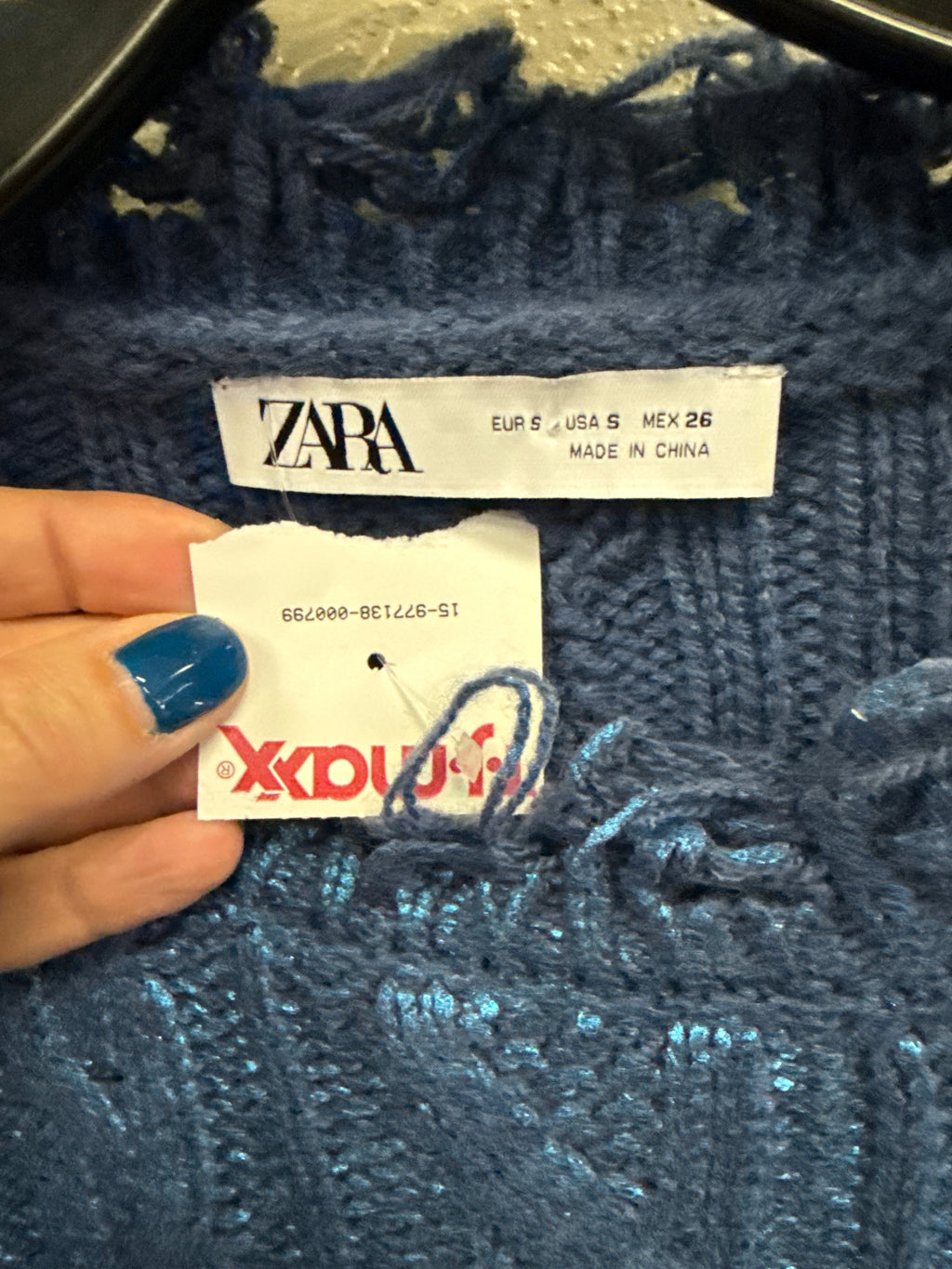 NWT ZARA CABLE KNIT METALLIC VEST (org$69)