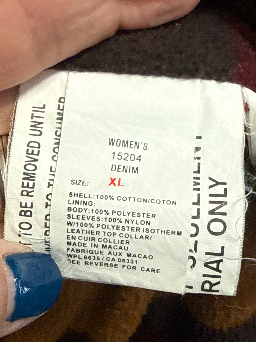 VTG WOOLRICH FLEECE LINED DENIM