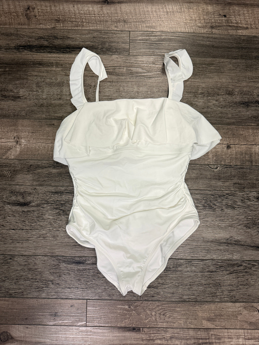 NWT KONA SOL RUFFLED SUIT (org$42)