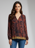 CAbi Snake Print Blouse