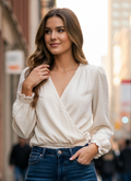 NWT ANTHRO WRAP BLOUSE (org$98)