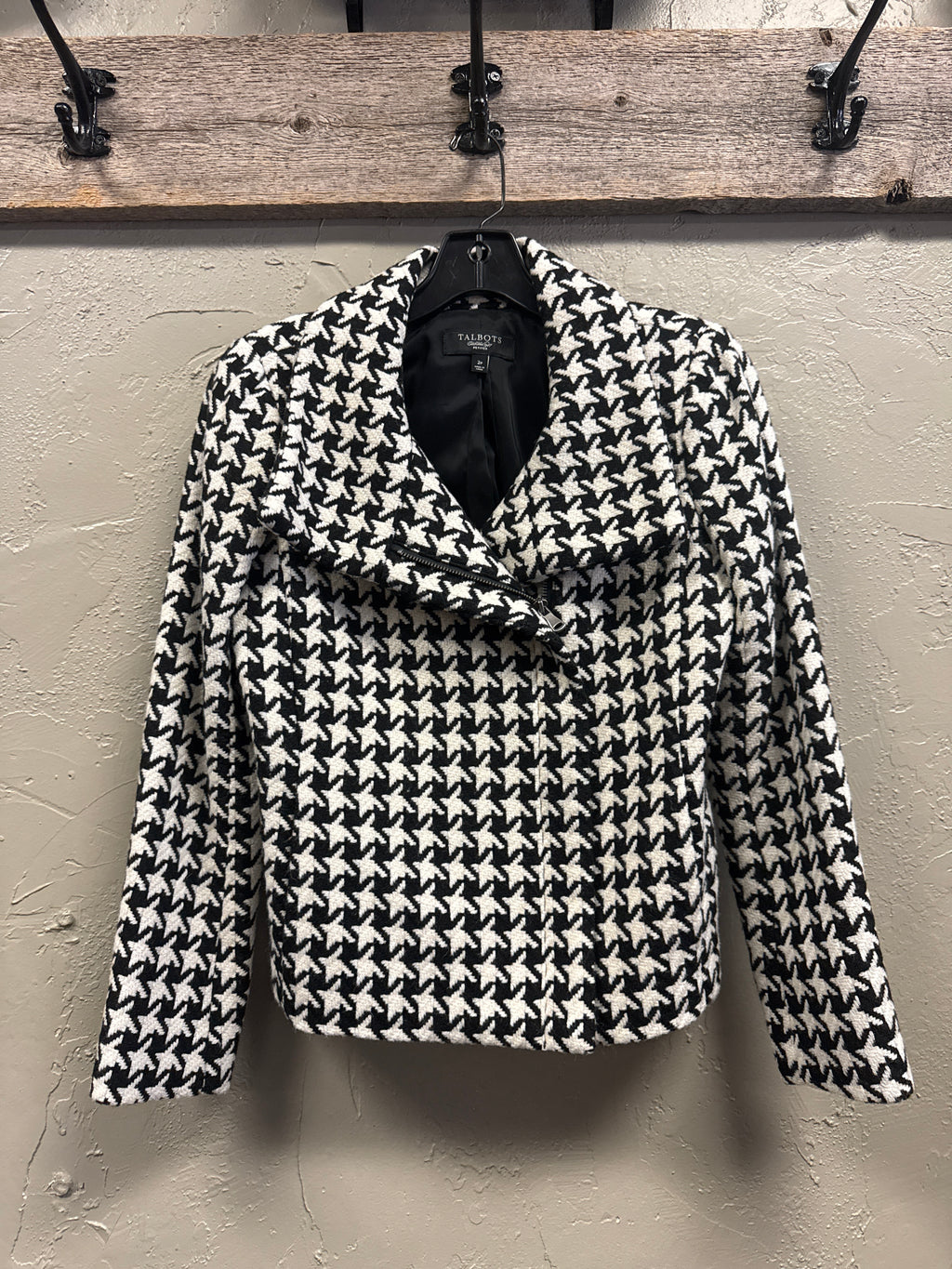 TALBOTS HOUNDSTOOTH MOTO (org$115)