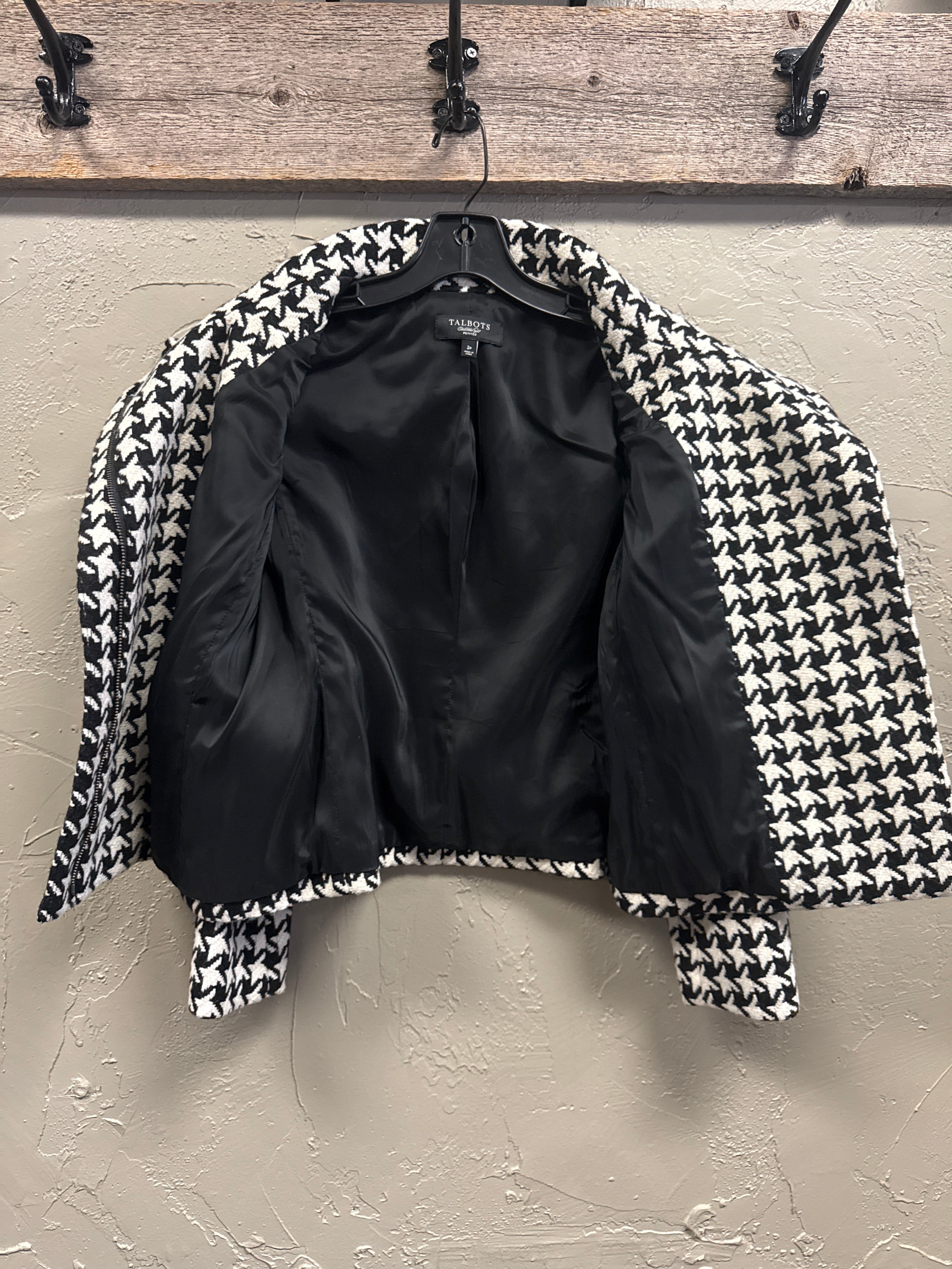 TALBOTS HOUNDSTOOTH MOTO (org$115)