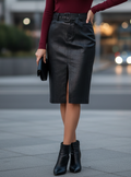 BELLA TILLY FAUX LEATHER SKIRT (org$89)