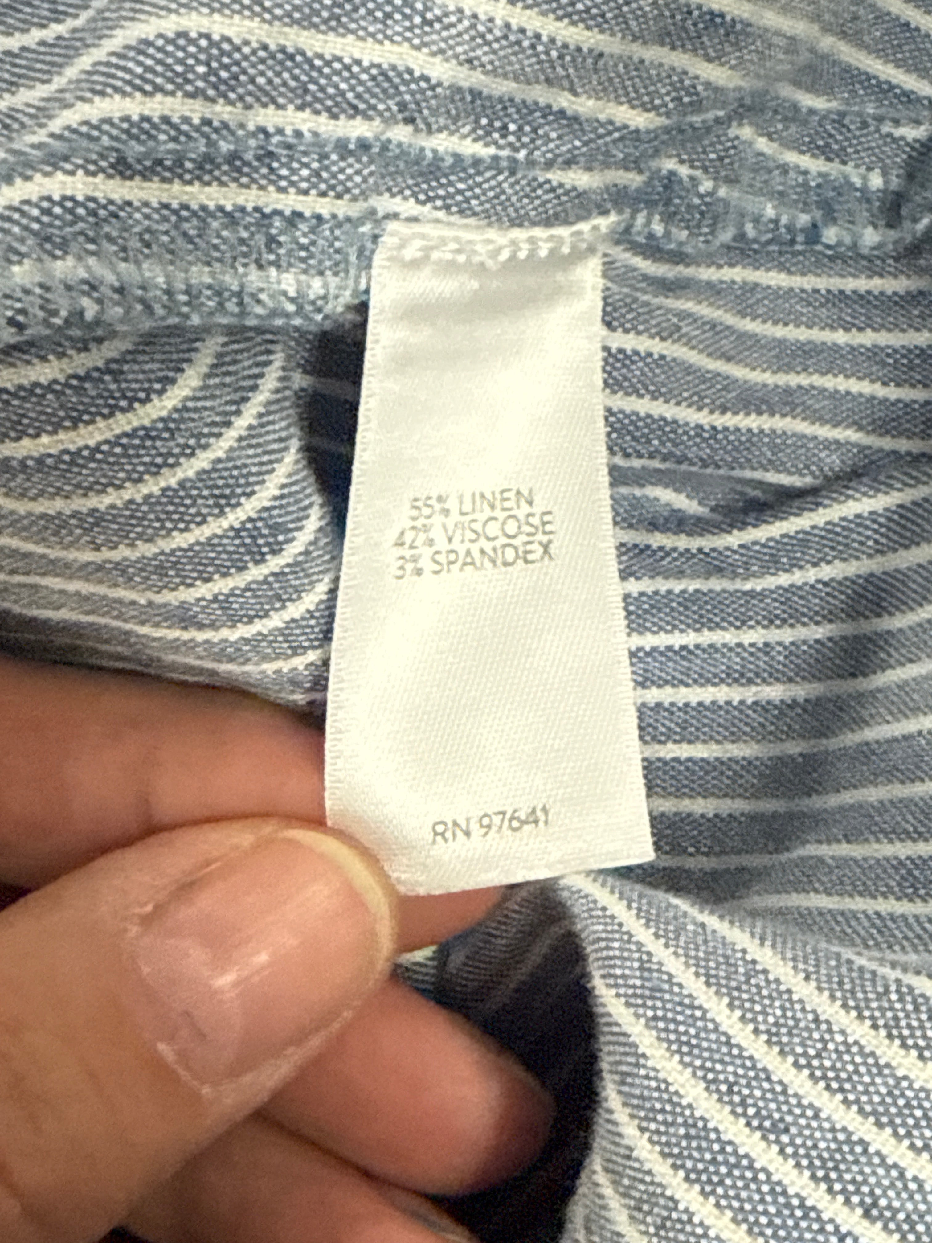 J Jill Linen Striped Linen Pant