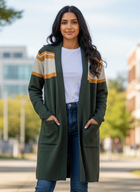 PAPA LONG OPEN CARDIGAN