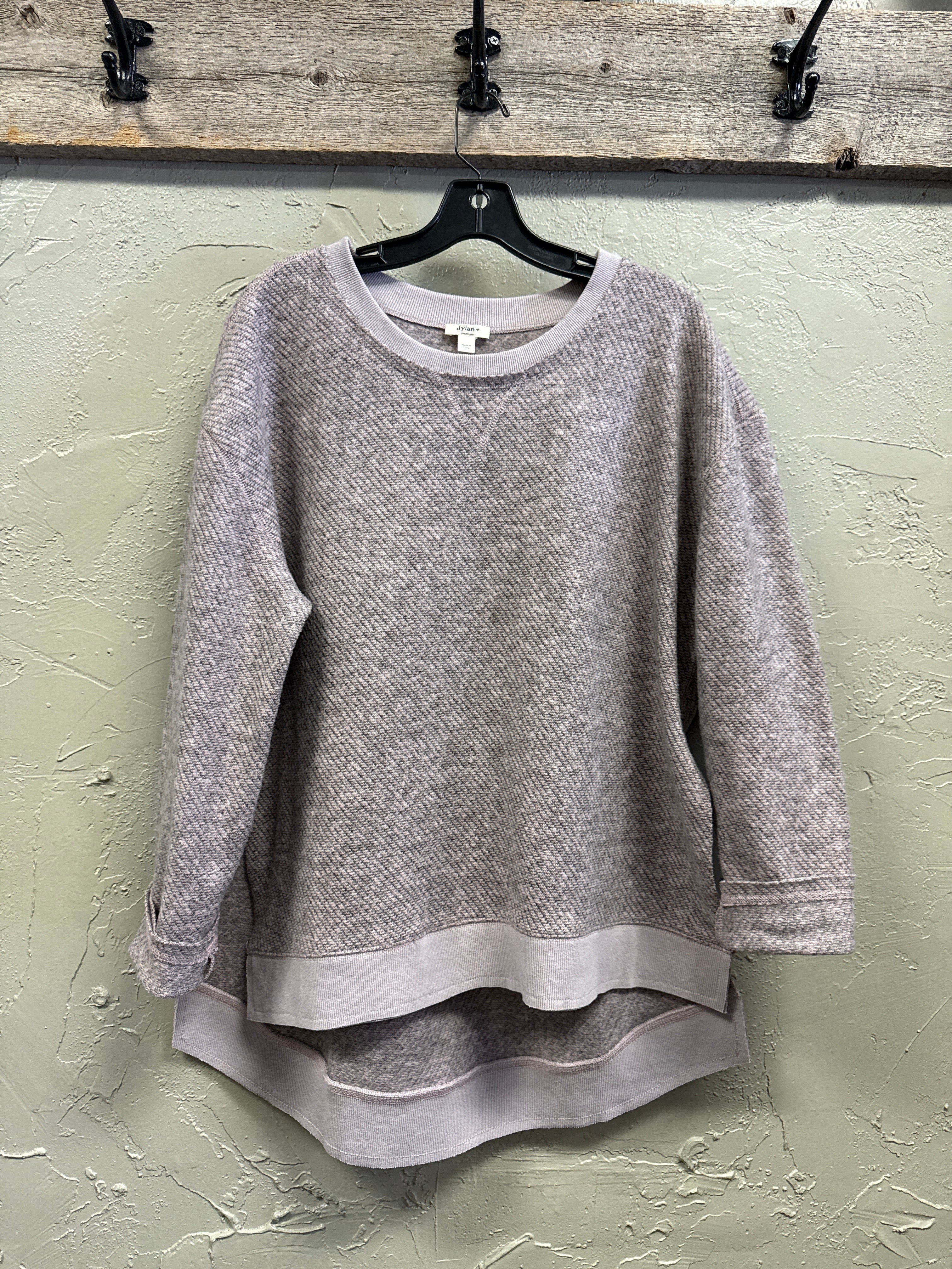 DYLAN HEATHERED CREW NECK SWEATSHIRT (org$80)