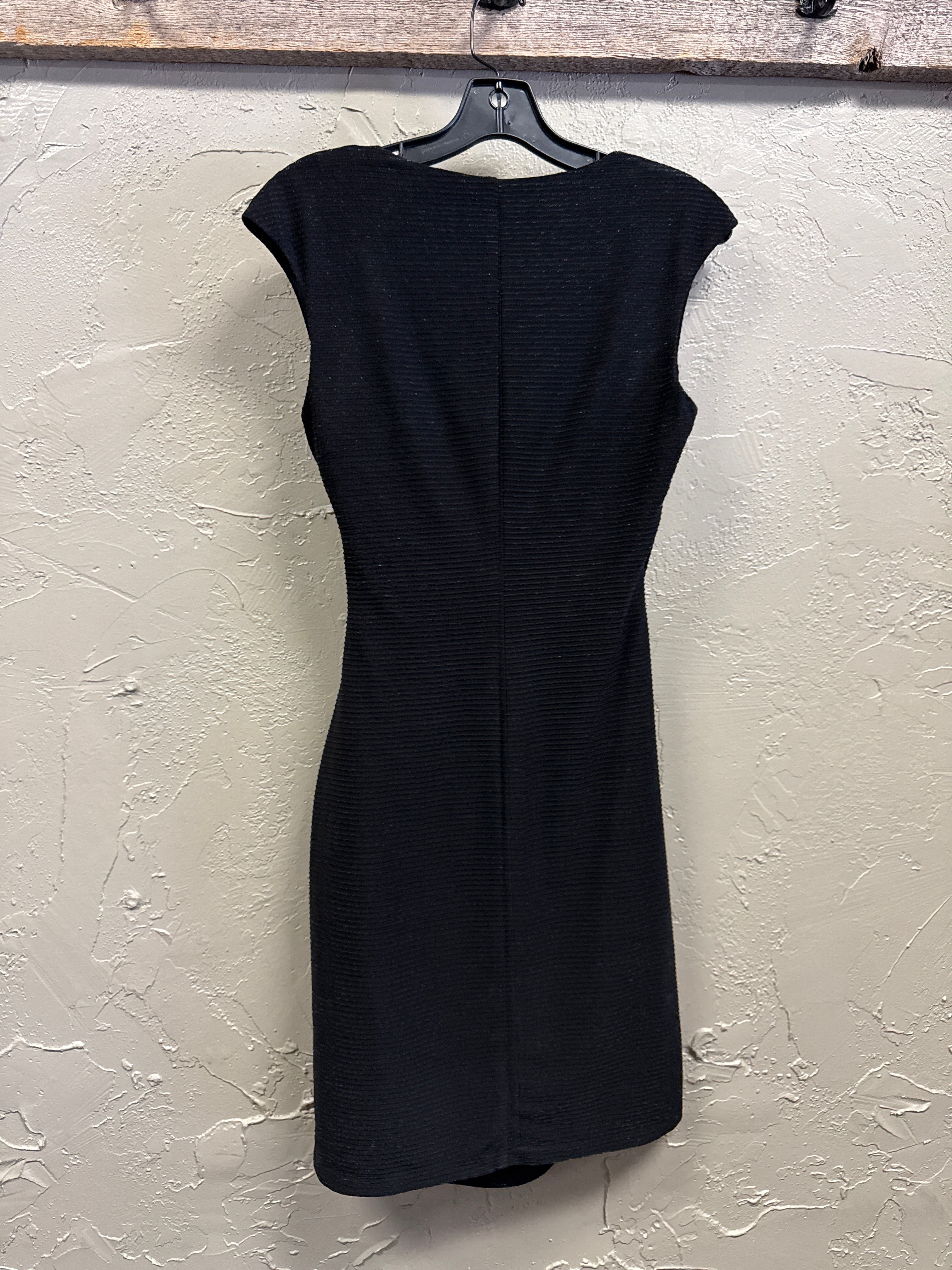 SLEEVELESS, TEXTURED WRAP DRESS