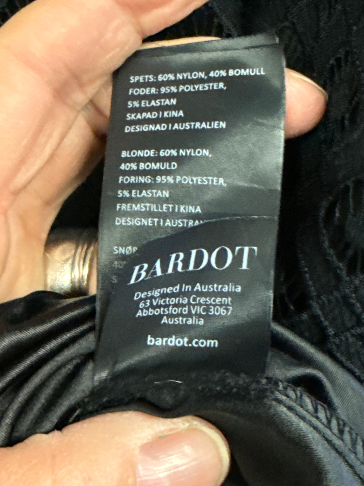 BARDOT PUFF SLEEVE LACE DRESS (org$139)