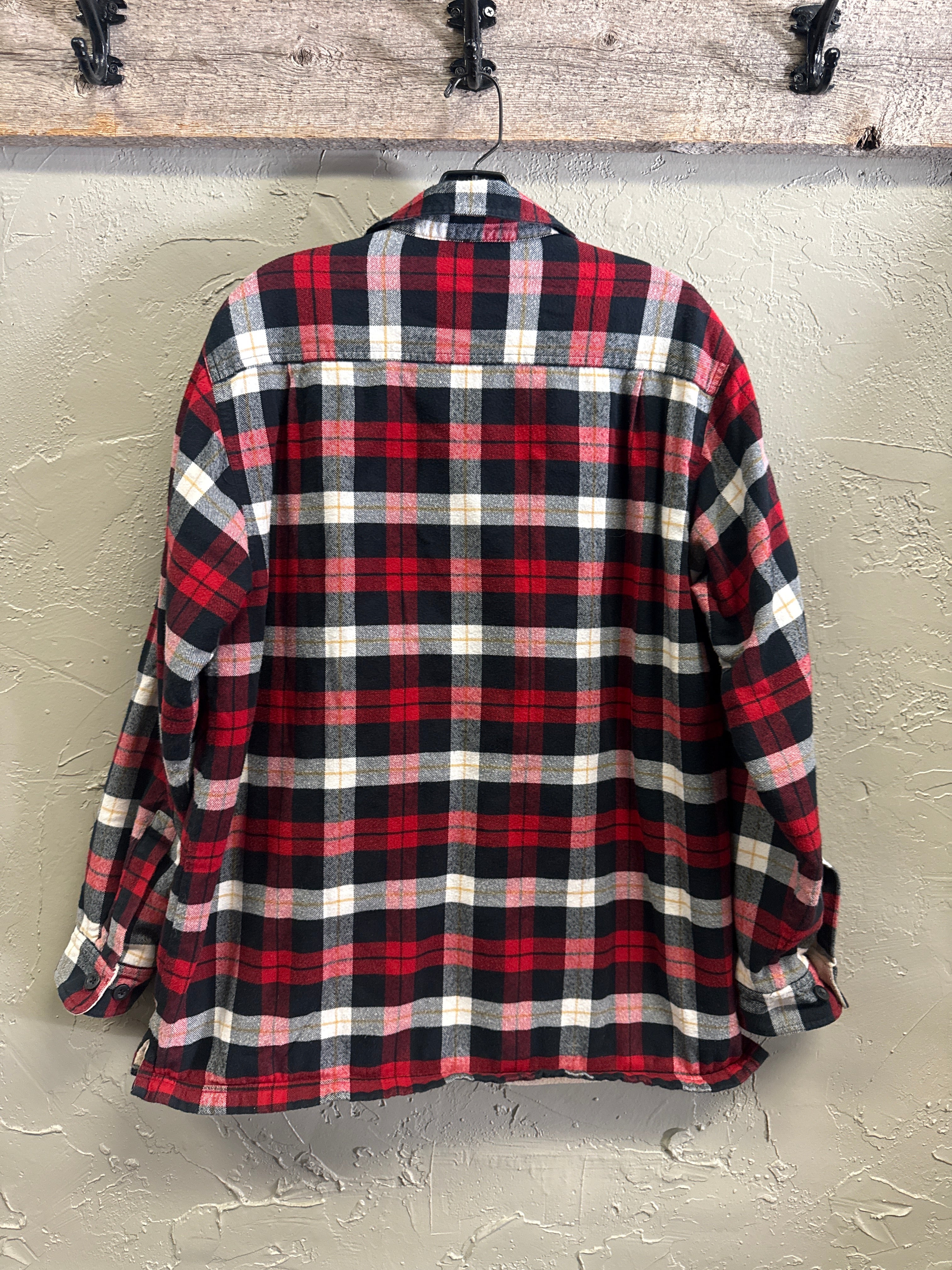 LL BEAN FLEECE LINED FLANNEL
