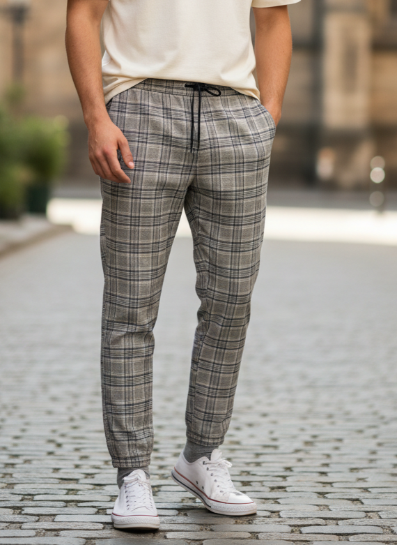 PACSUN SLIM PLAID PANTS