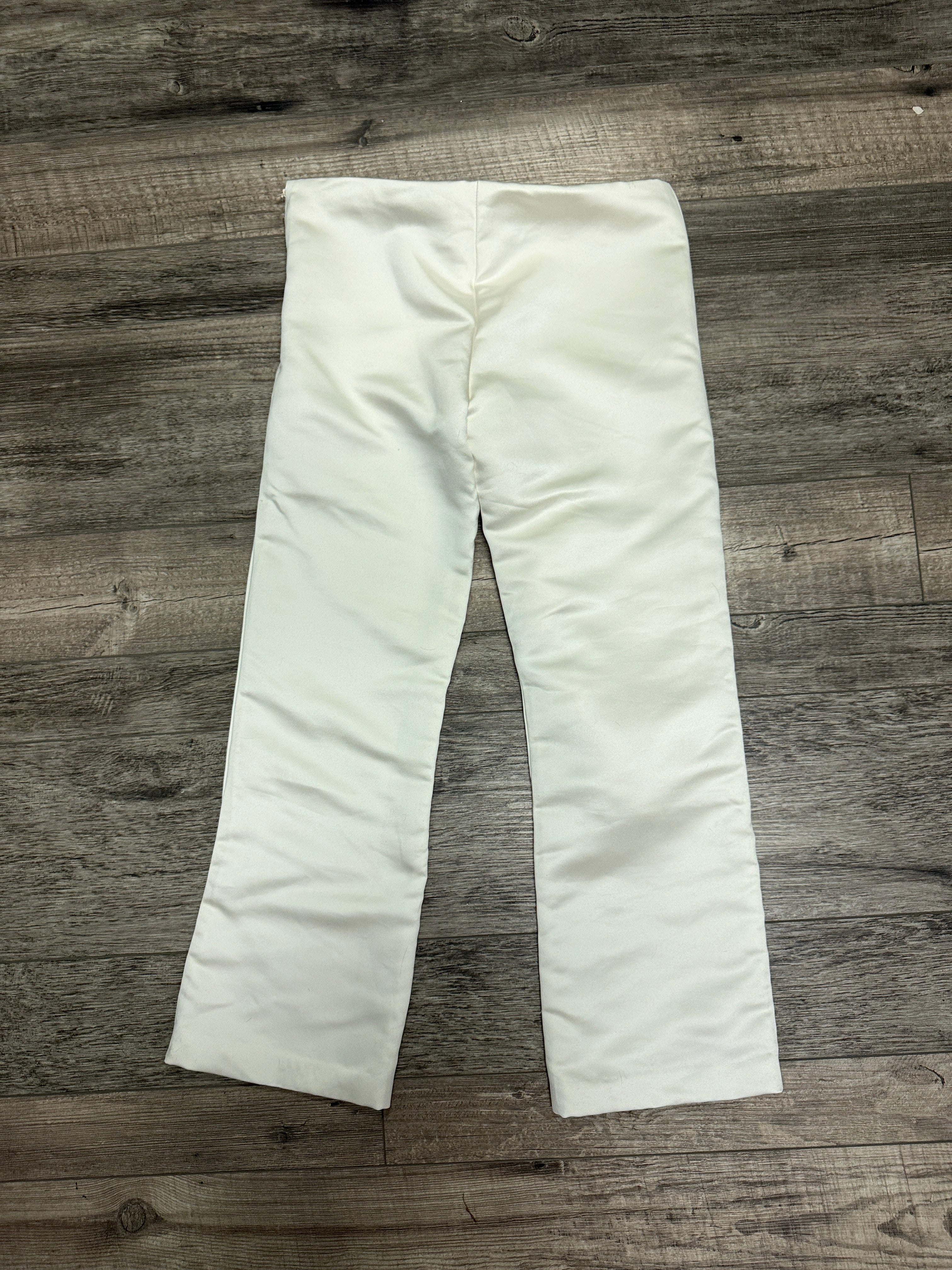 LOW RISE CROP SATIN PANT