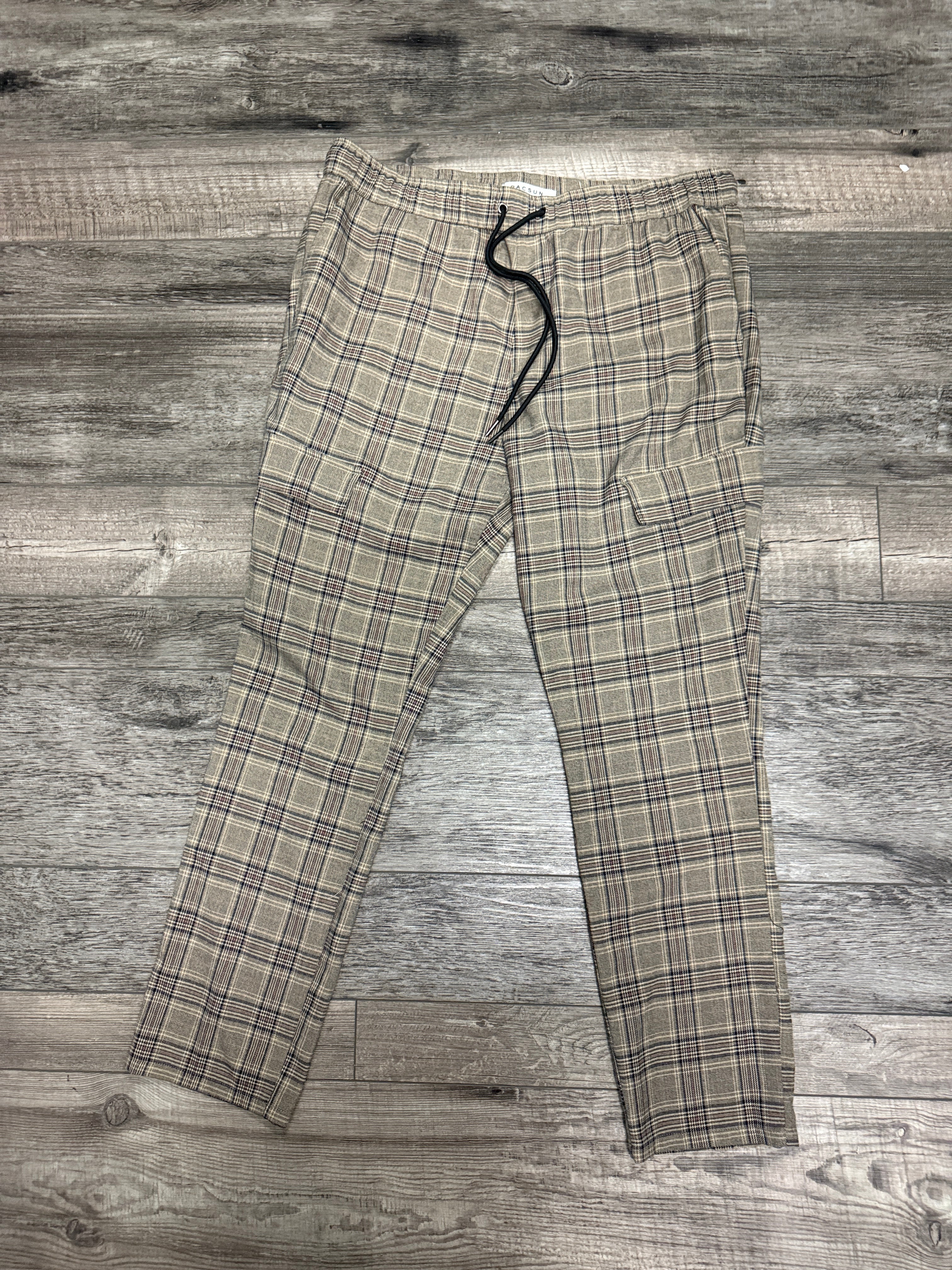 PACSUN SLIM PLAID PANTS